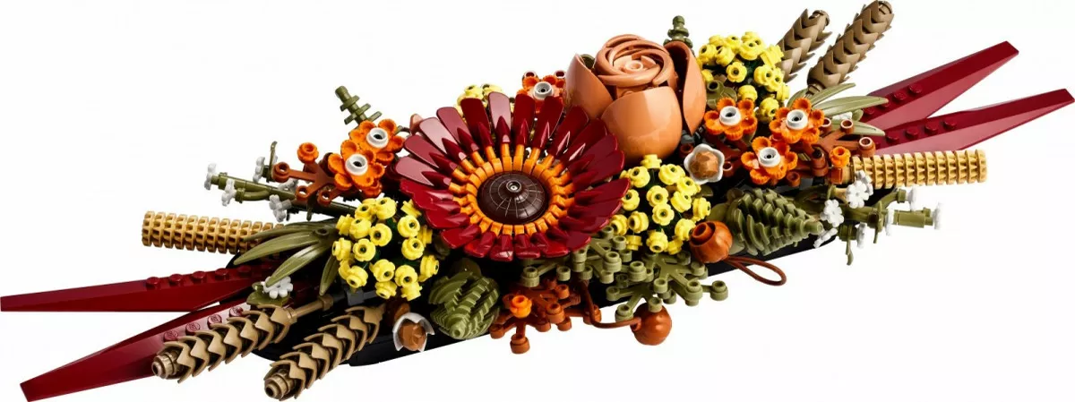ilustracja: LEGO Klocki Icons 10314 Stroik z suszonych kwiatów
