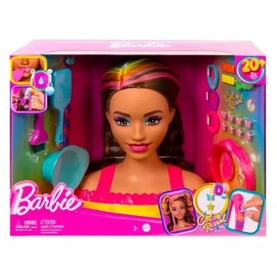 Mattel Barbie Głowa do stylizacji Neonowa Brąz