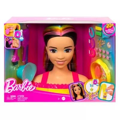 Mattel Barbie Głowa do stylizacji Neonowa