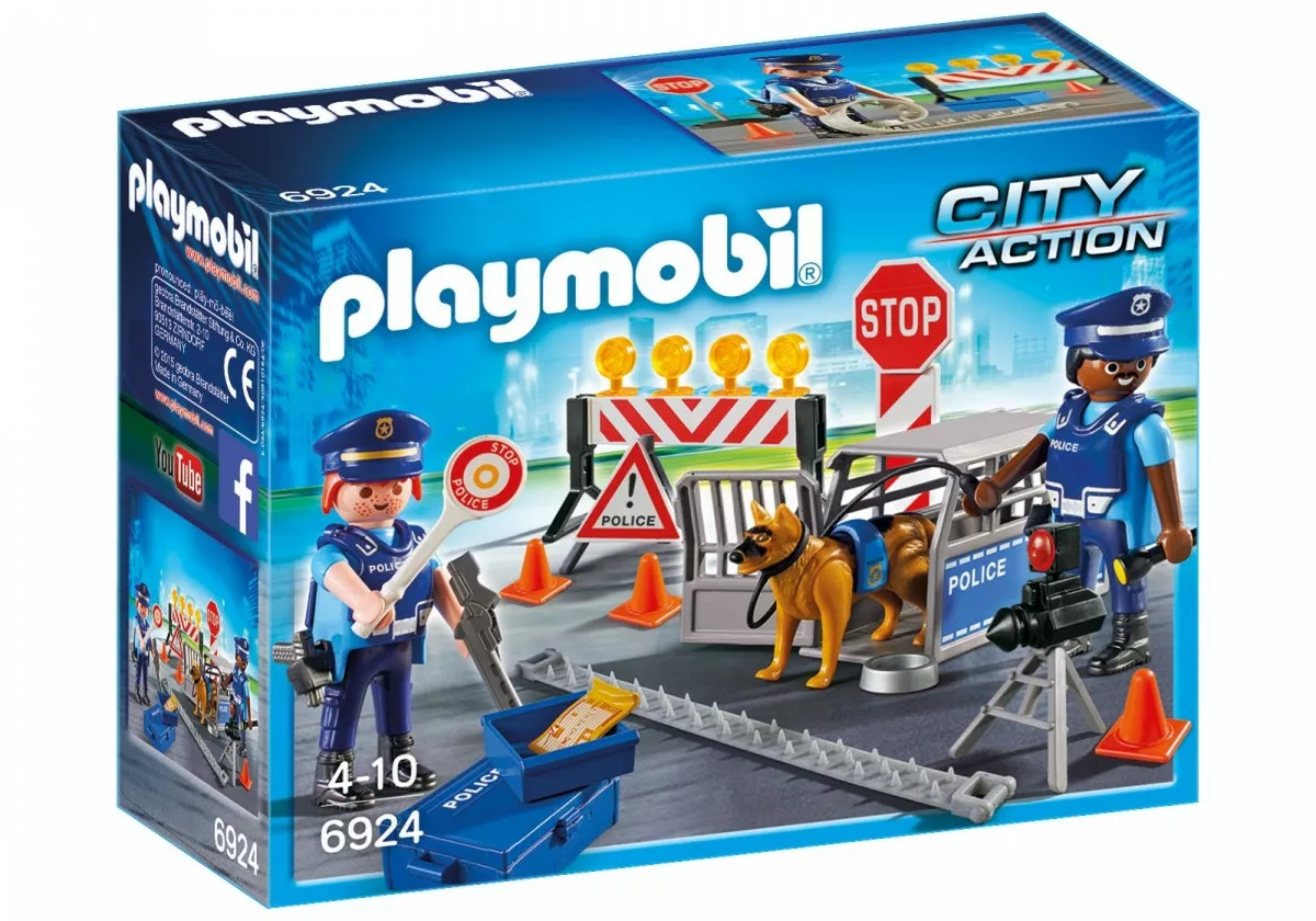 Playmobil Zestaw z figurkami City Action 6924 Blokada policyjna