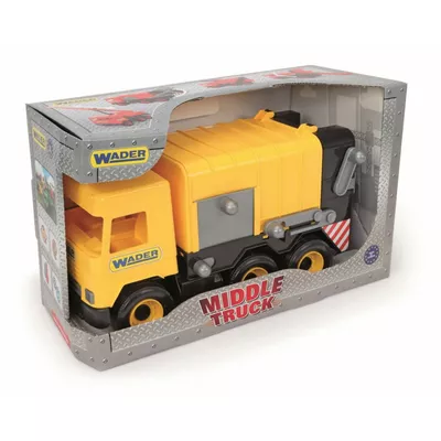 Śmieciarka żółta 42 cm Middle Truck w kartonie