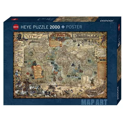 Puzzle 2000 elementów - Świat piratów