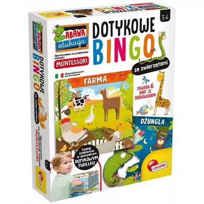 Bingo Montessori Dotykowe ze zwierzętami