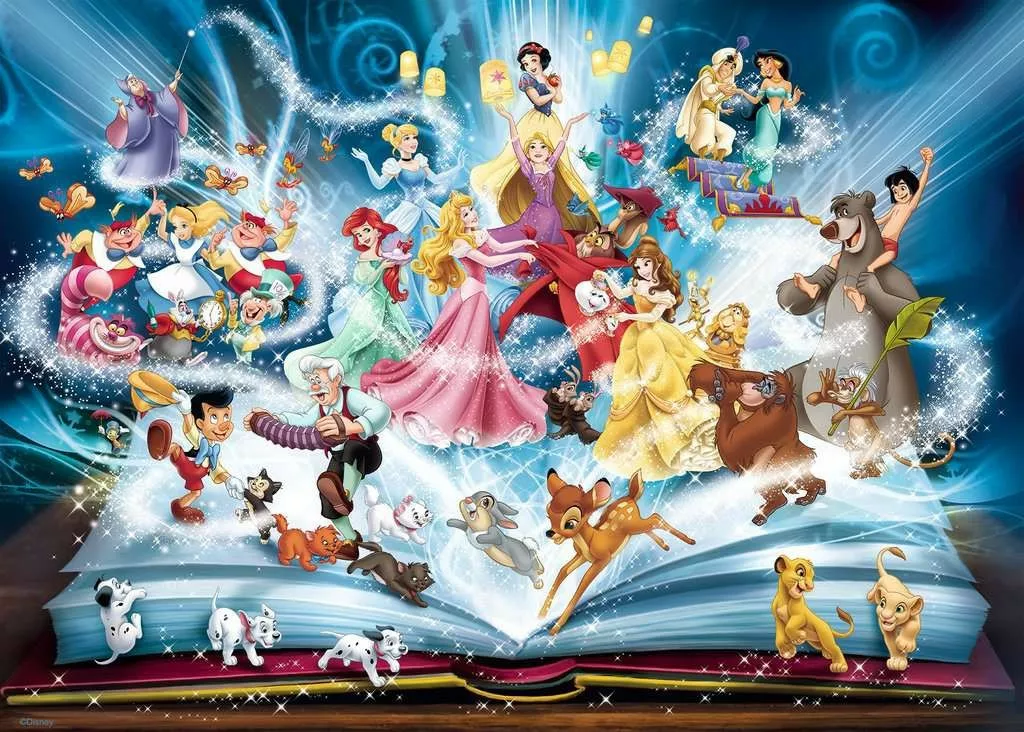 ilustracja: Ravensburger Polska Puzzle 1500 elementów Księga opowieści Disneya