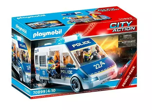 Playmobil Zestaw City Action 70 899 Transporter policyjny ze światłem i dźwiękiem