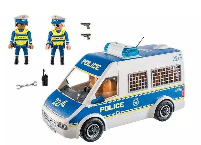Playmobil Zestaw City Action 70 899 Transporter policyjny ze światłem i dźwiękiem