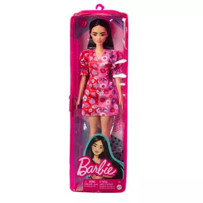 Mattel Lalka Barbie Dwukolorowa sukienka w kwiaty