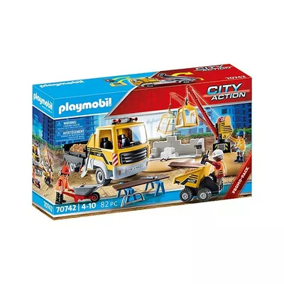 Playmobil Zestaw figurek City Action 70742 Plac budowy z wywrotką