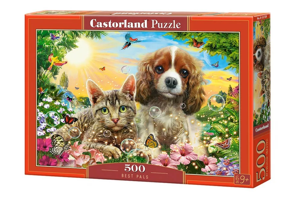 Castor Puzzle 500 elementów Najlepsi przyjaciele kot i pies