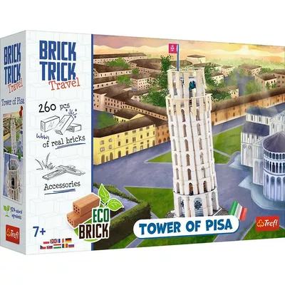 Trefl Drewno Klocki Brick Trick Podróże Krzywa Wieża w Pizie