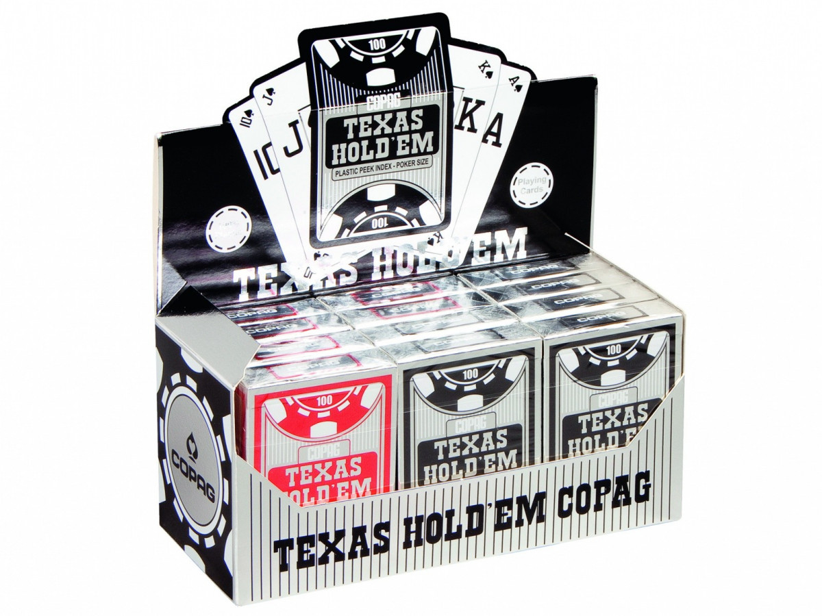 Cartamundi Karty poker Texas PC PEEK srebrne