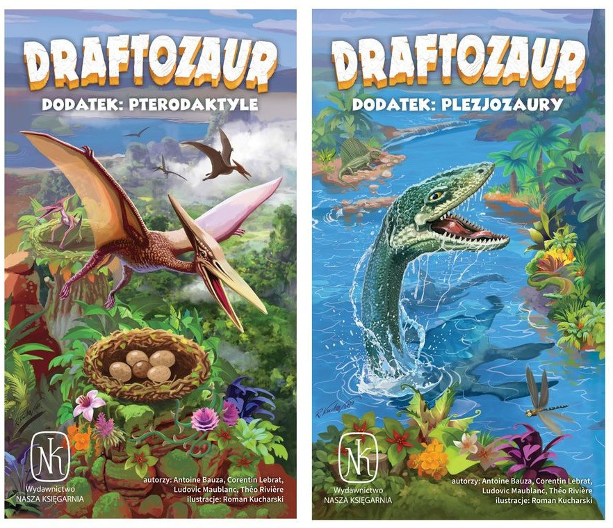 Nasza księgarnia Gra Draftozaur: Pterodaktyle, Plezjozaury - Dodatek