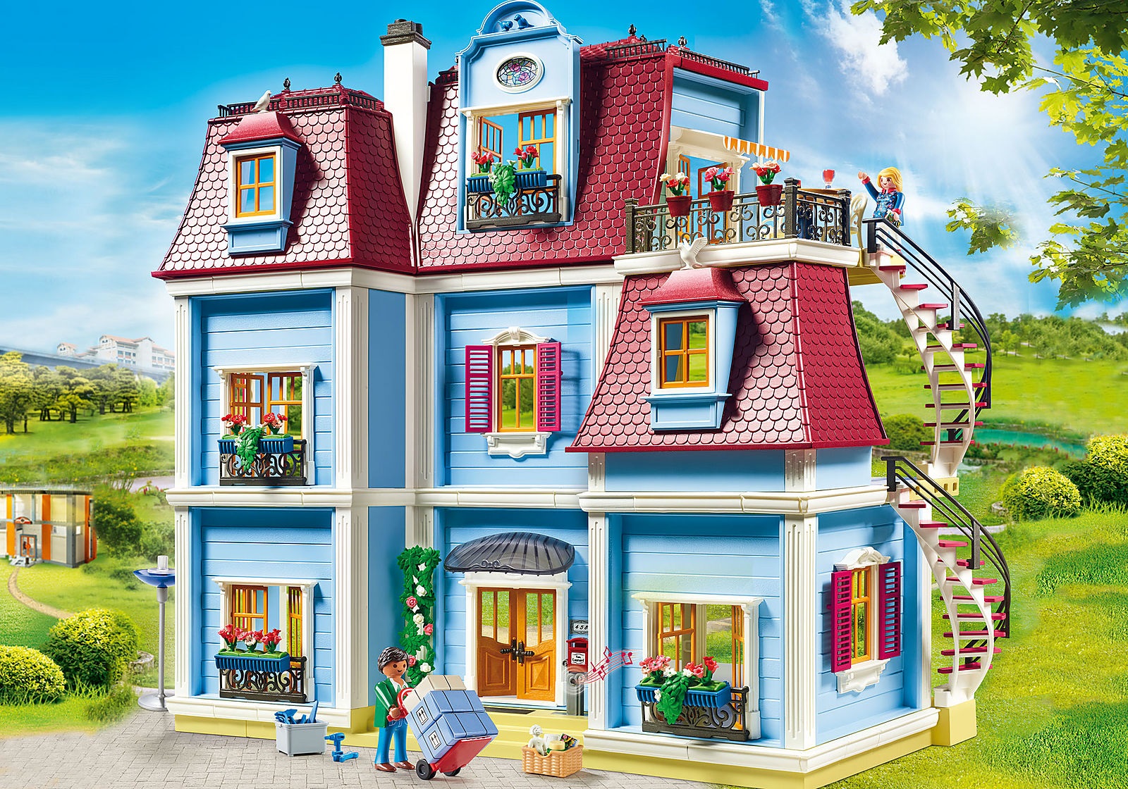 ilustracja: Playmobil Zestaw z figurkami Dollhouse 70205 Duży domek dla lalek